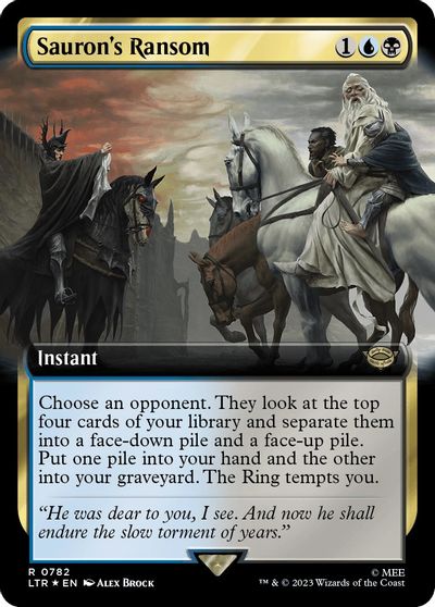 Sauron's Ransom (Extended Art) (Surge Foil) card art