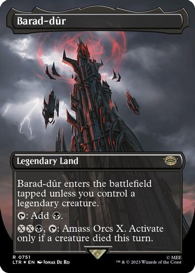 Barad-dur (0751) (Borderless) (Surge Foil) card art