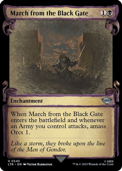 March from the Black Gate (Showcase Scrolls) card art