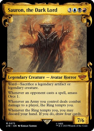 Sauron, the Dark Lord (Showcase Scrolls) card art