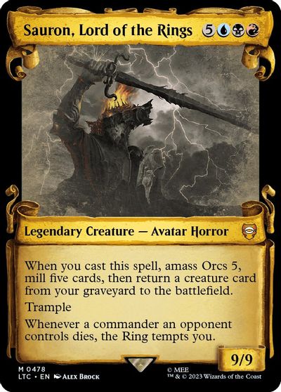 Sauron, Lord of the Rings (Showcase Scrolls) card art