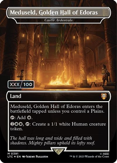 Meduseld, Golden Hall of Edoras - Castle Ardenvale (Borderless) (Serial Numbered) card art