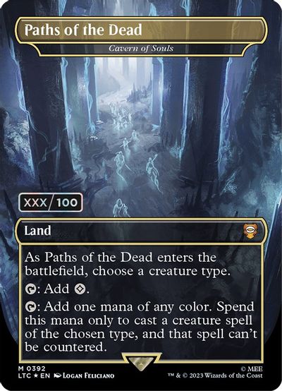 Paths of the Dead - Cavern of Souls (Borderless) (Serial Numbered) card art
