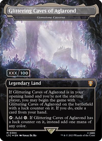 Glittering Caves of Aglarond - Gemstone Caverns (Borderless) (Serial Numbered) card art