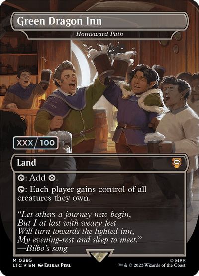 Green Dragon Inn - Homeward Path (Borderless) (Serial Numbered) card art