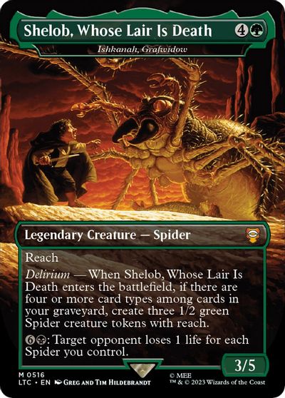 Shelob, Whose Lair Is Death - Ishkanah, Grafwidow (Borderless) card art