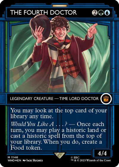 The Fourth Doctor (Showcase) (Surge Foil) card art