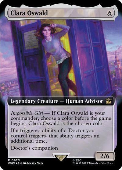 Clara Oswald (Extended Art) (Surge Foil) card art