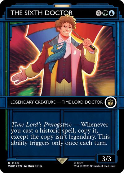 The Sixth Doctor (Showcase) (Surge Foil) card art