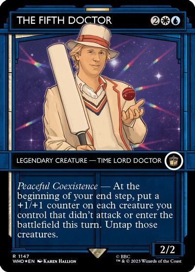 The Fifth Doctor (Showcase) (Surge Foil) card art