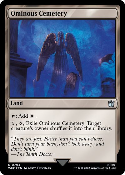 Ominous Cemetery (Surge Foil) card art