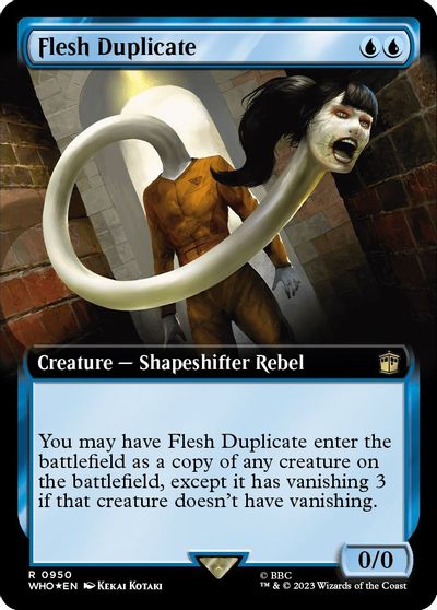 Flesh Duplicate (Extended Art) (Surge Foil) card art