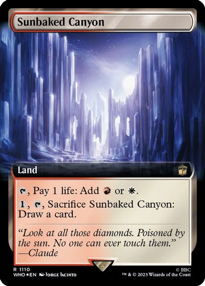 Sunbaked Canyon (Extended Art) (Surge Foil) card art