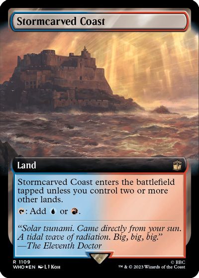 Stormcarved Coast (Extended Art) (Surge Foil) card art