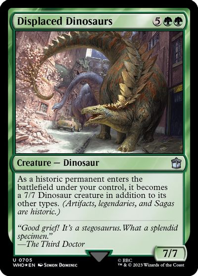 Displaced Dinosaurs (Surge Foil) card art