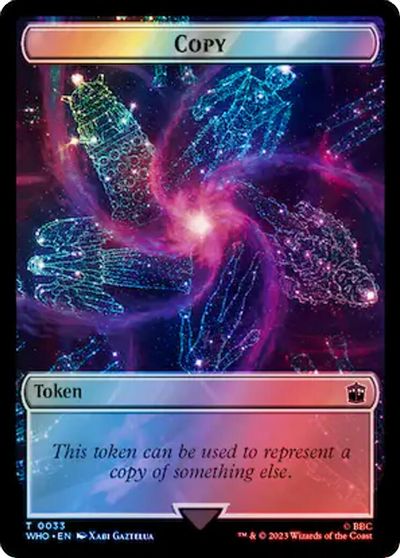 Copy // Clue (0055) Double-Sided Token (Surge Foil) card art