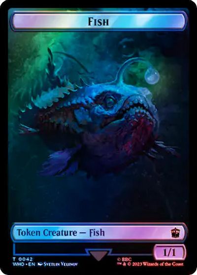 Fish // Mark of the Rani Double-Sided Token (Surge Foil) card art