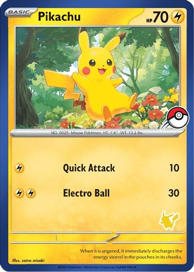 Pikachu (Blue Border) card art
