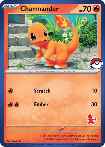 Charmander (Blue Border) card art