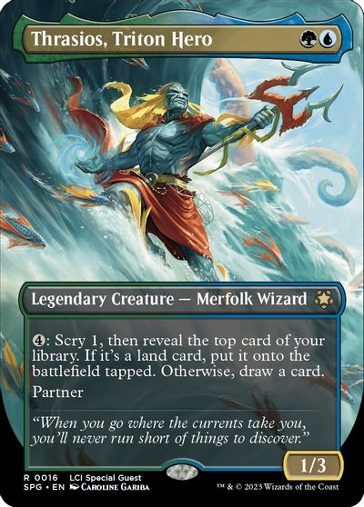 Thrasios, Triton Hero (Borderless) card art