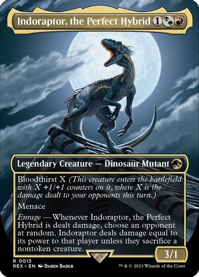 Indoraptor, the Perfect Hybrid (Borderless) card art