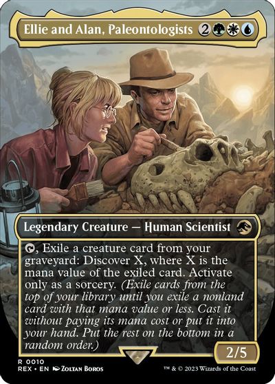Ellie and Alan, Paleontologists (Borderless) card art