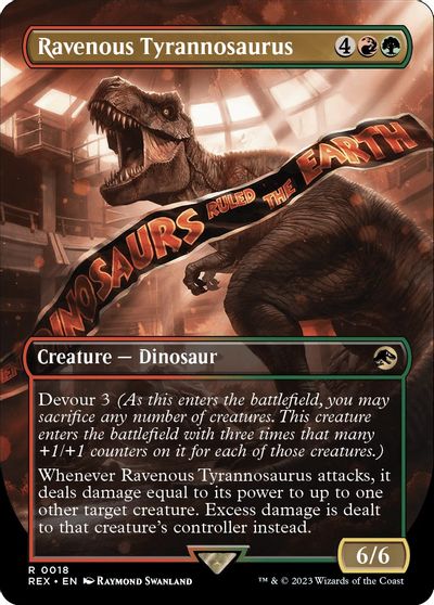 Ravenous Tyrannosaurus (Borderless) card art