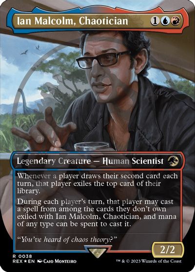 Ian Malcolm, Chaotician (Borderless) (Emblem) card art