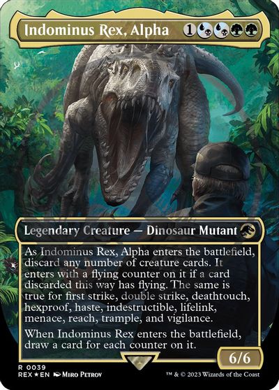 Indominus Rex, Alpha (Borderless) (Emblem) card art