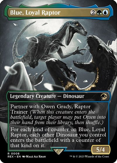 Blue, Loyal Raptor (Borderless) card art
