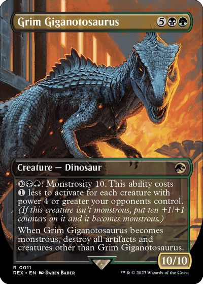 Grim Giganotosaurus (Borderless) card art