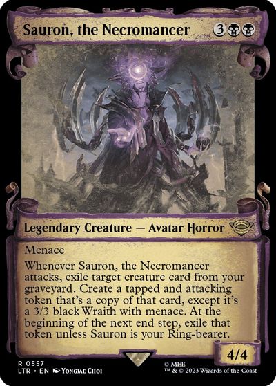 Sauron, the Necromancer (Showcase Scrolls) card art