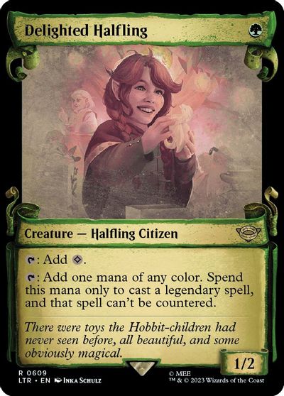 Delighted Halfling (Showcase Scrolls) card art