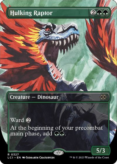 Hulking Raptor (Borderless) card art