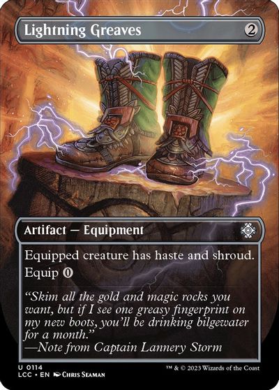 Lightning Greaves (Borderless) card art