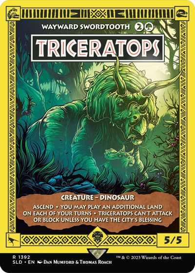 Triceratops - Wayward Swordtooth card art