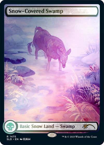 Snow-Covered Swamp (1475) (Rainbow Foil) card art