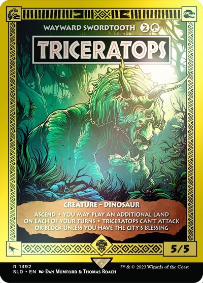 Triceratops - Wayward Swordtooth (Rainbow Foil) card art