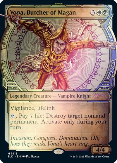 Vona, Butcher of Magan (Rainbow Foil) card art