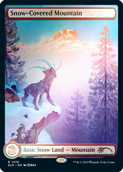 Snow-Covered Mountain (1476) (Rainbow Foil) card art