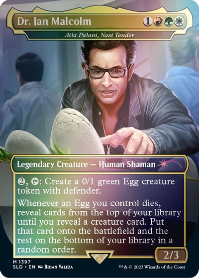 Dr. Ian Malcolm - Atla Palani, Nest Tender (Rainbow Foil) card art