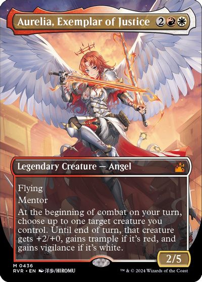 Aurelia, Exemplar of Justice (Anime Borderless) card art