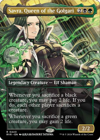 Savra, Queen of the Golgari (Anime Borderless) card art
