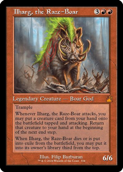 Ilharg, the Raze-Boar (Retro Frame) card art