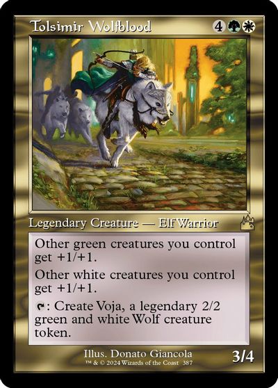 Tolsimir Wolfblood (Retro Frame) card art
