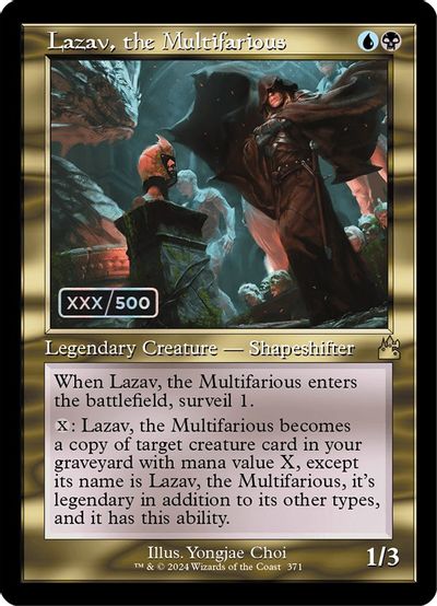 Lazav, the Multifarious (Retro Frame) (Serial Numbered) card art