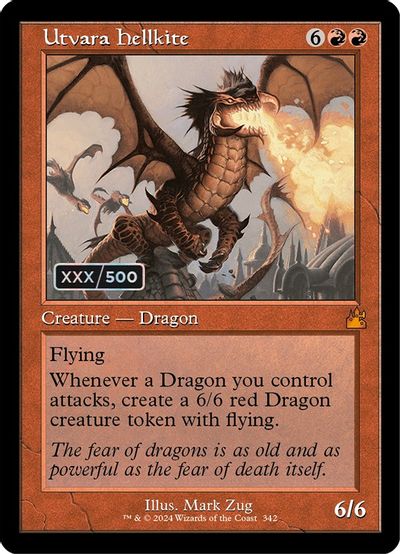 Utvara Hellkite (Retro Frame) (Serial Numbered) card art