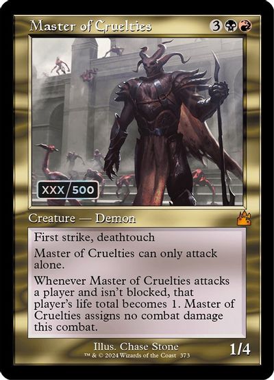 Master of Cruelties (Retro Frame) (Serial Numbered) card art