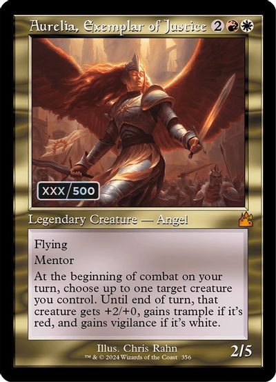 Aurelia, Exemplar of Justice (Retro Frame) (Serial Numbered) card art