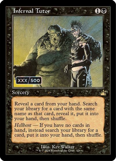 Infernal Tutor (Retro Frame) (Serial Numbered) card art